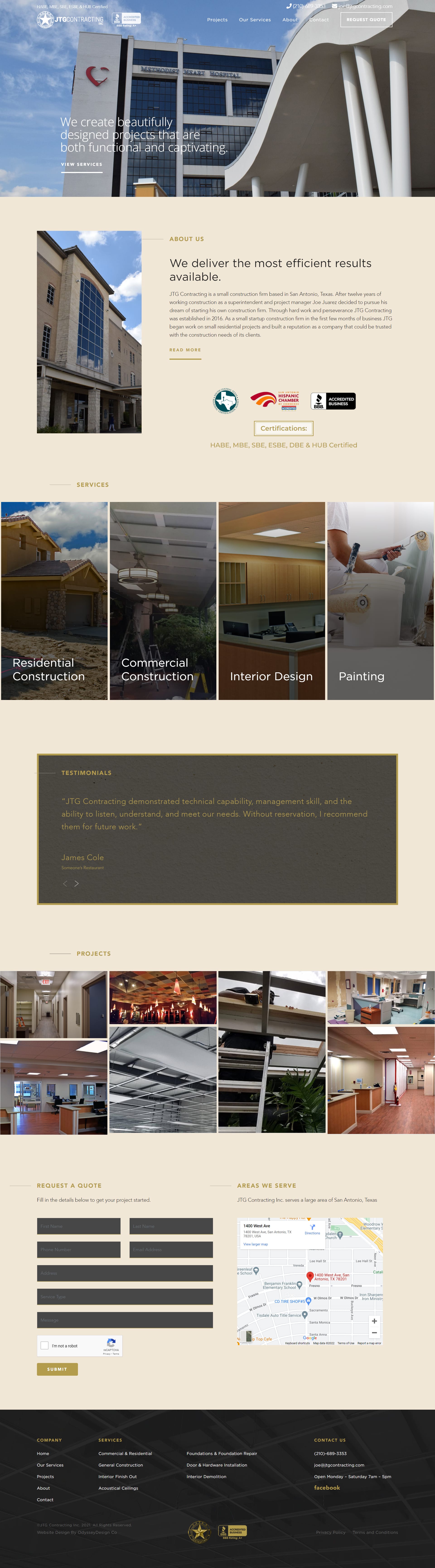 General Commercial Residential Contractors San Antonio JTG Contracting min