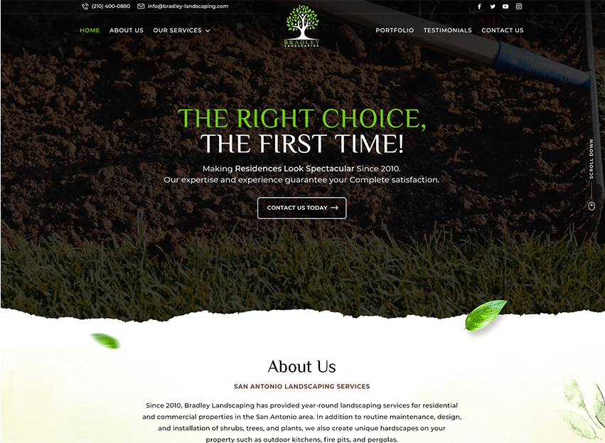 Bradley Landscaping Video Banner Bradley Landscaping Video Banner