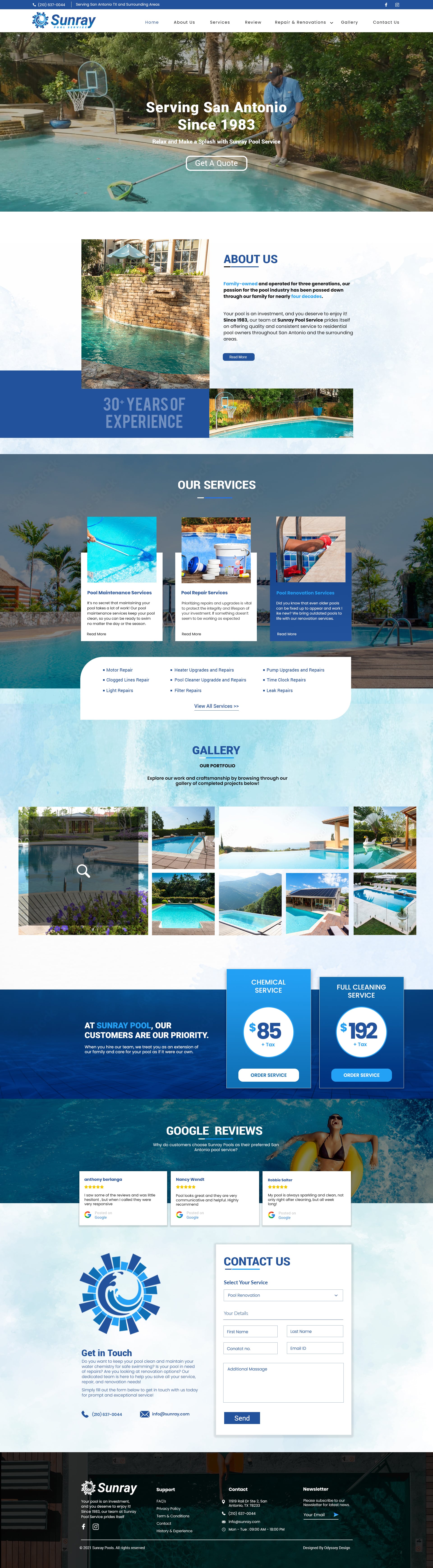 Sunray Pools desktop