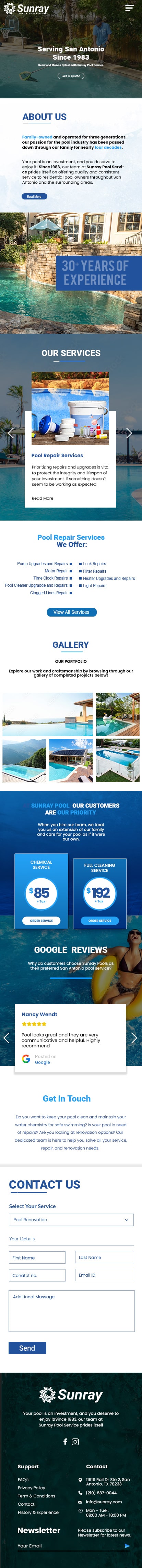 Sunray Pools mobile